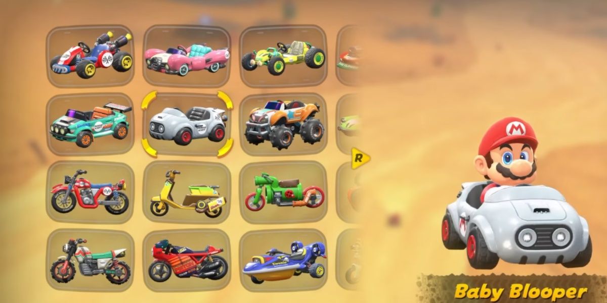 Baby Blooper Kart in Mario Kart World