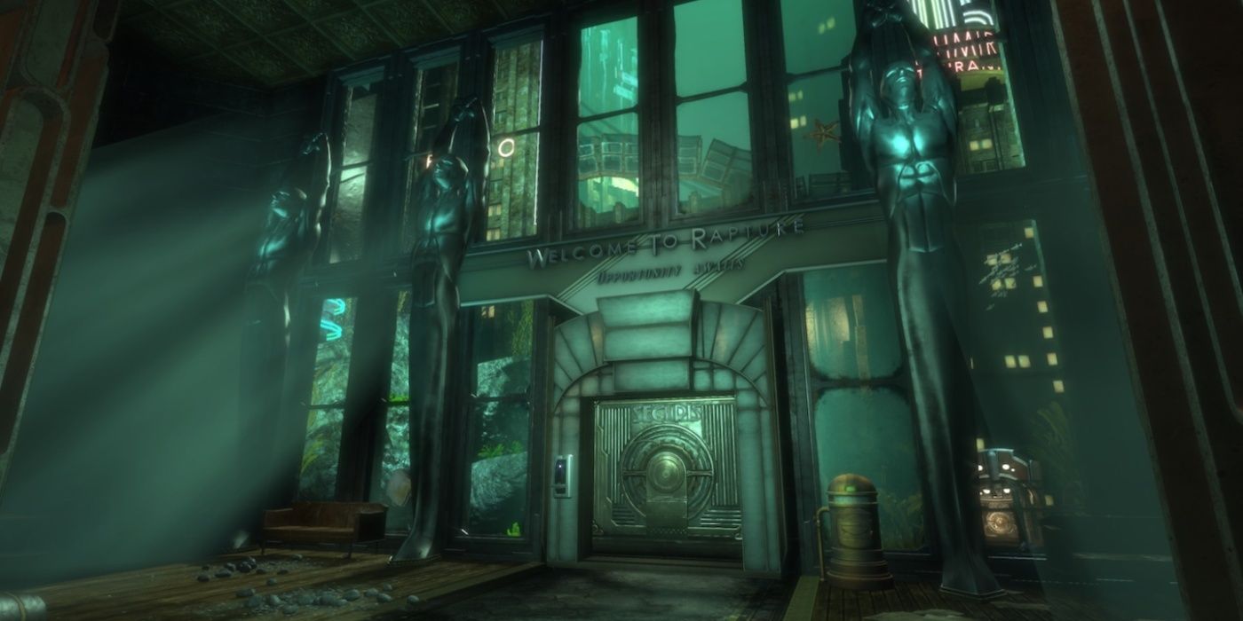 BioShock-POV-of-main-tube-that-leads-into-the-city-of-Rapture