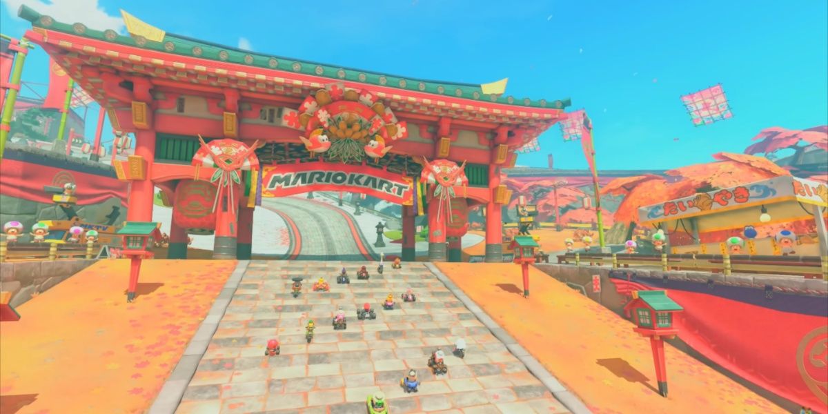 Cheep Cheep Falls Track in Mario Kart World