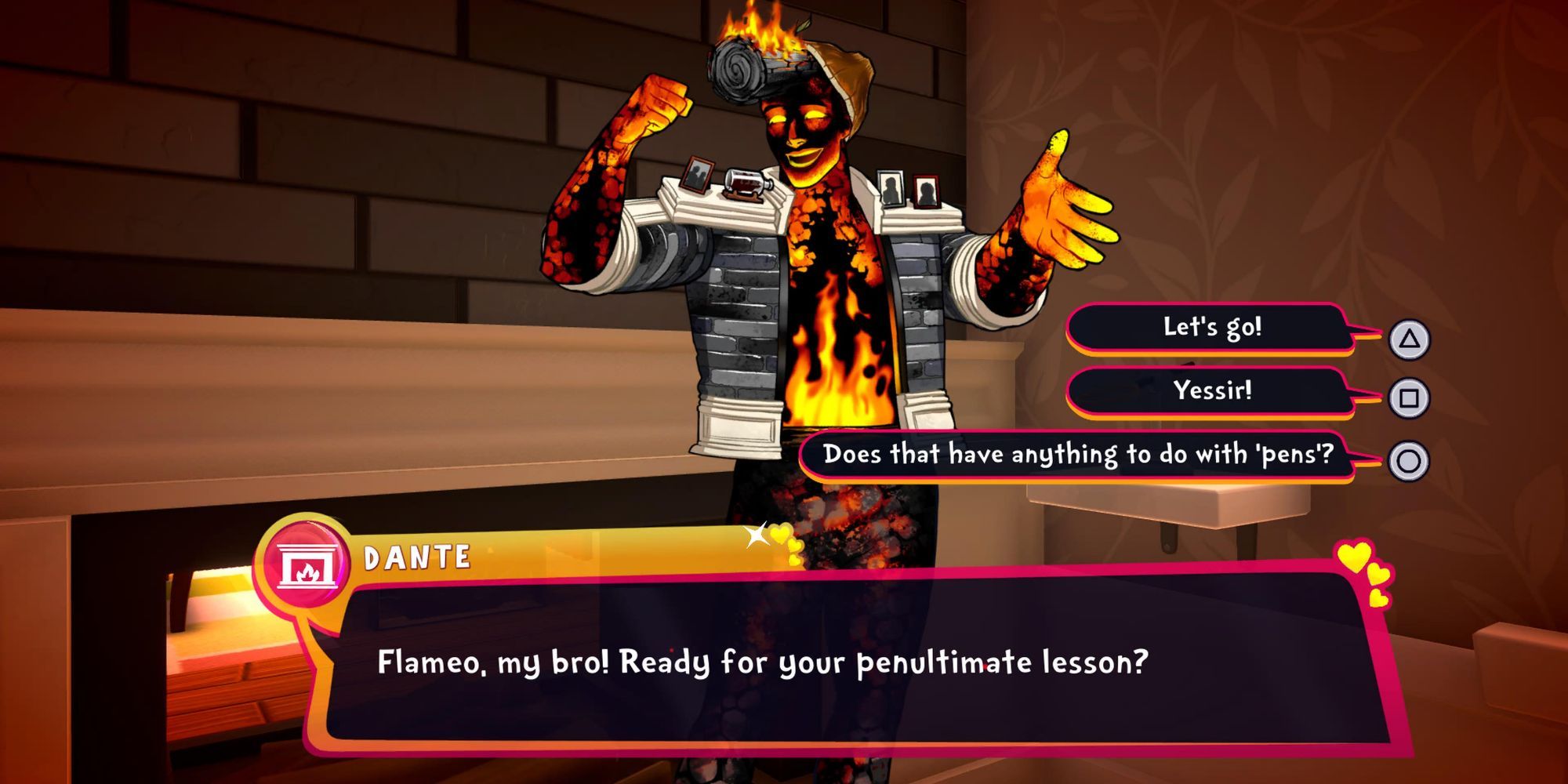 Dante Basco fittingly plays a cool fireplace in Date Everything
