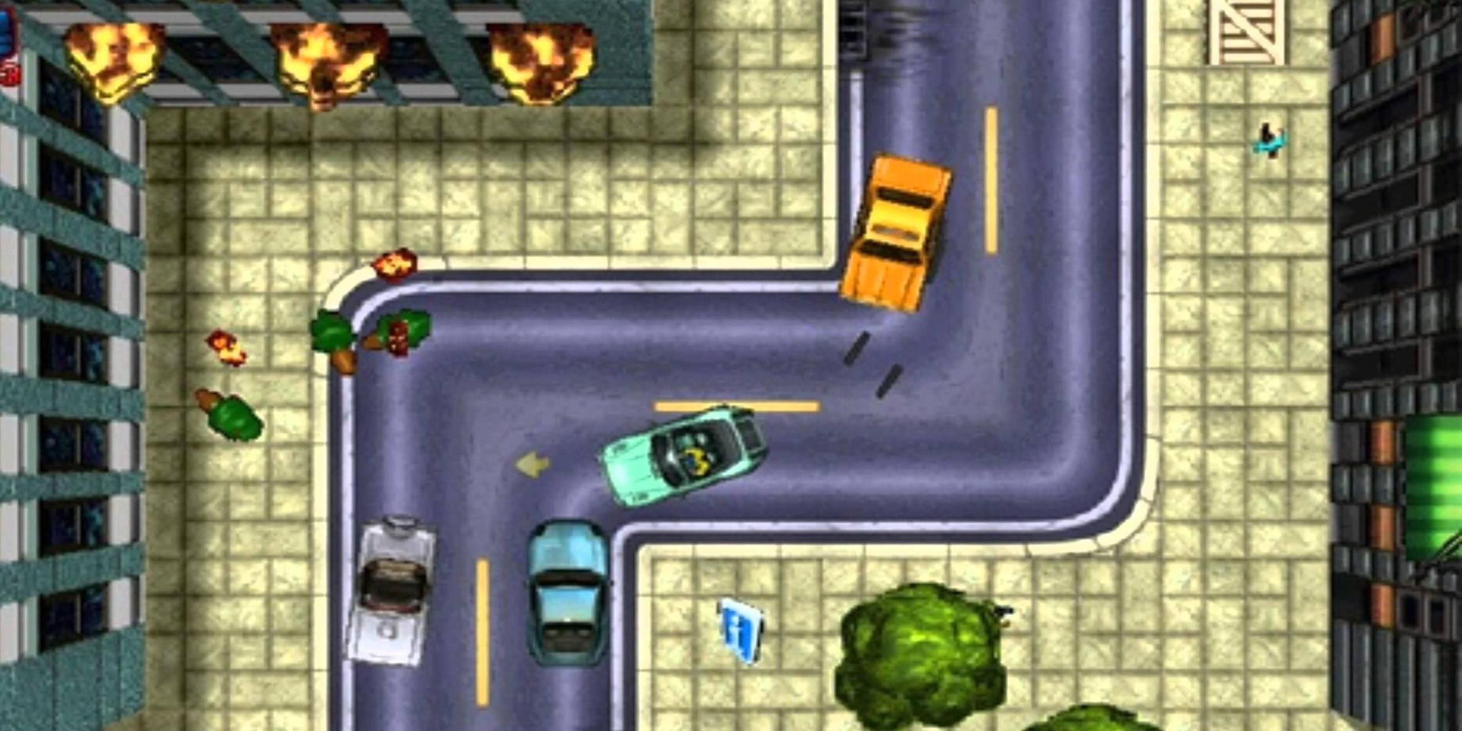 Driving a car in Grand Theft Auto 1997