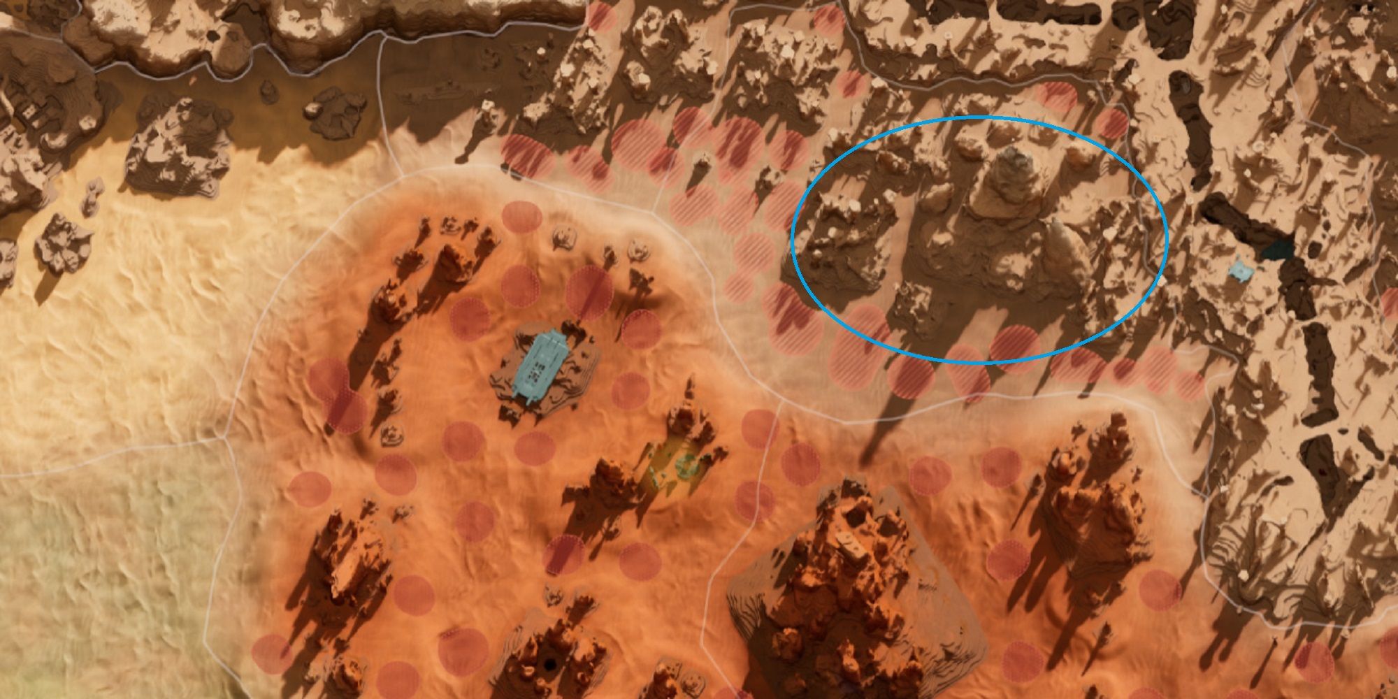 Emplacement du minerai de carbone de dune Awakening