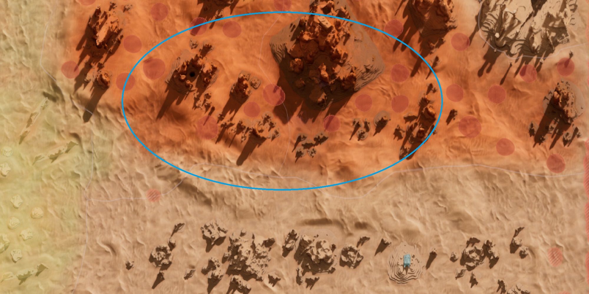 Emplacement du sable de farine de la farine des dunes
