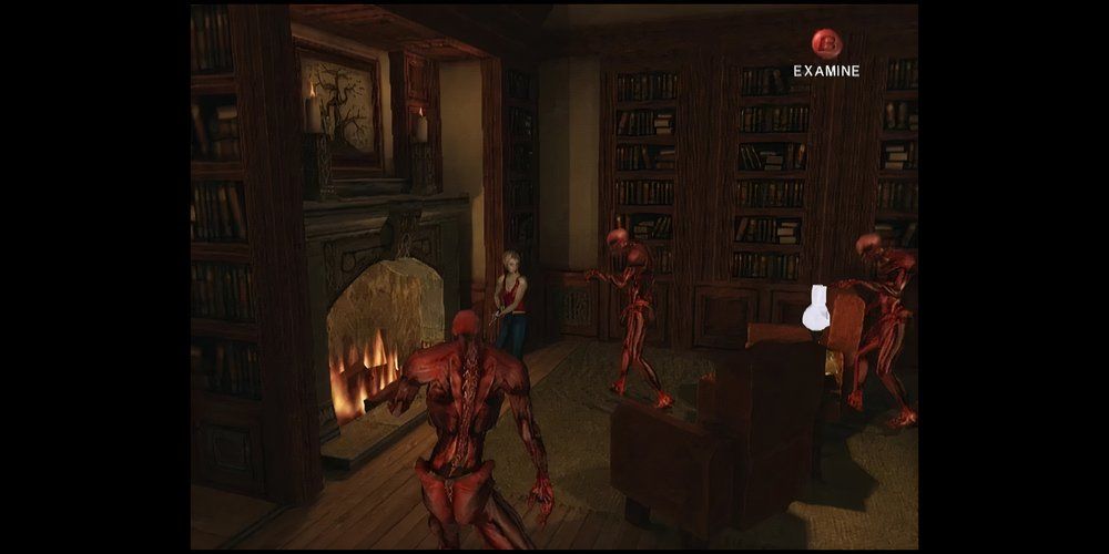Eternal-Darkness-Sanity's-Requiem-Alexandra-Roivas-fighting-monsters-with-shotgun