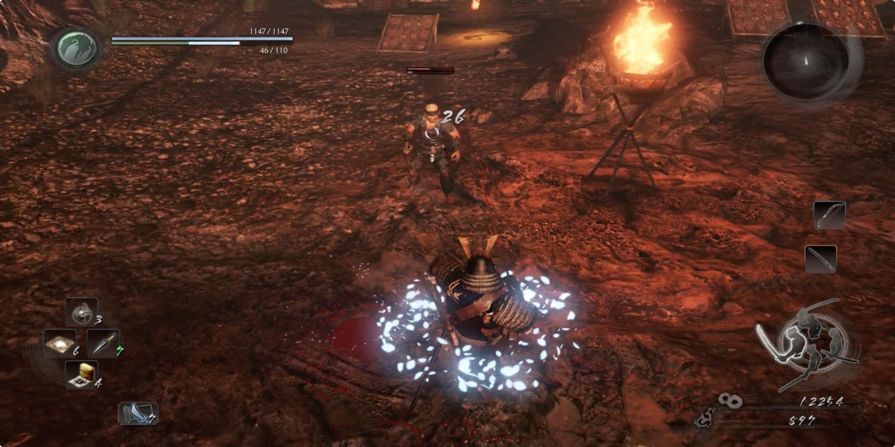 Fighting a weak enemy in Nioh