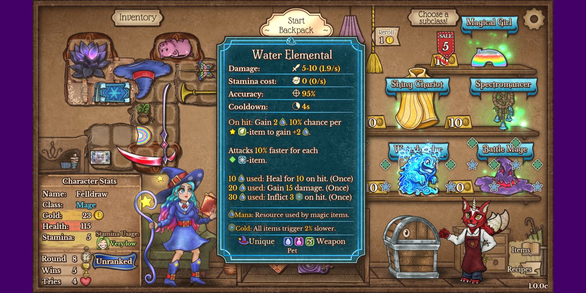 Mage Subclass Selection