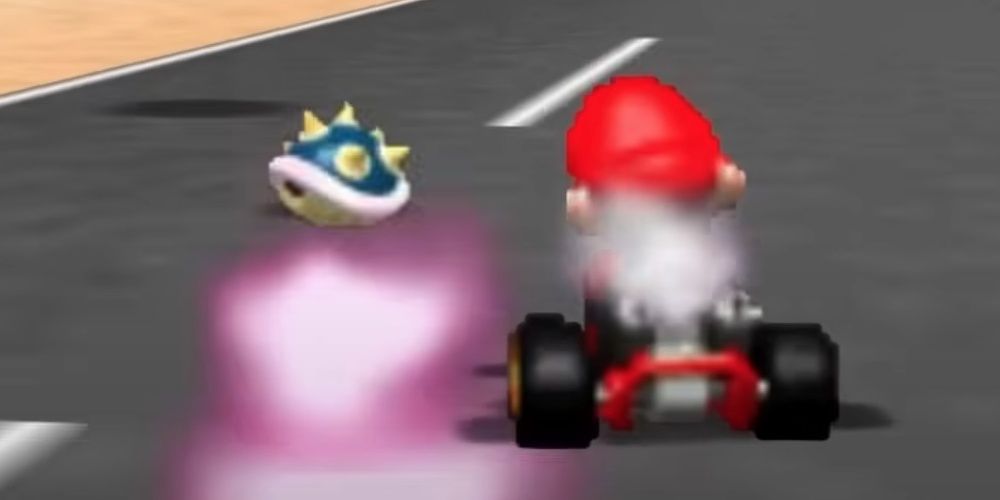 Blue Shell Mario Kart 64 mario using on self