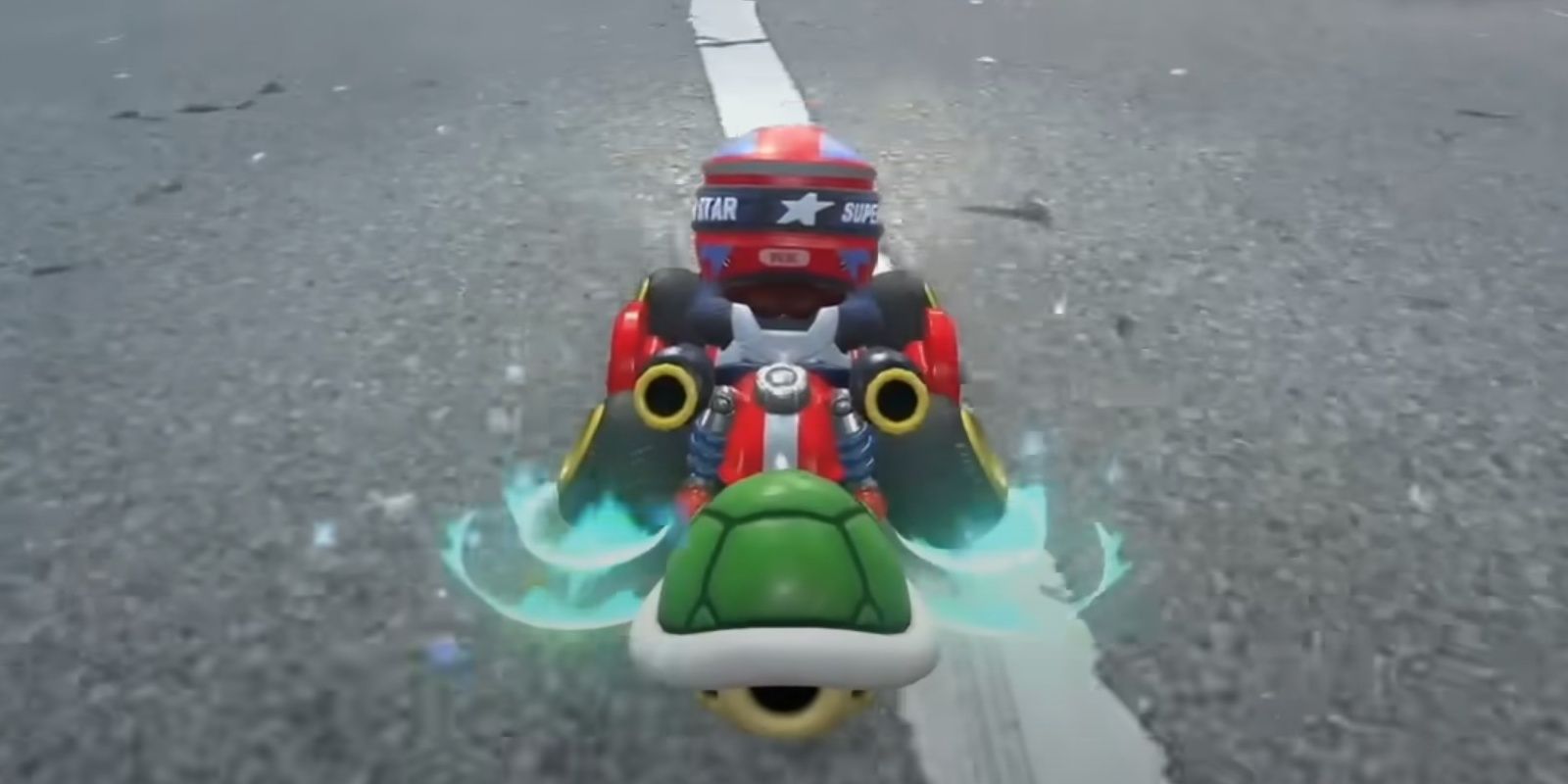 Green Shell Mario Kart World on Mario