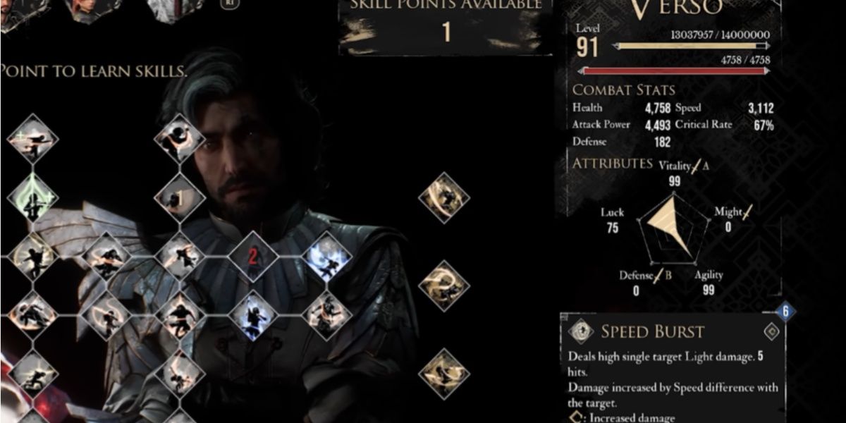 Speed Burst Verso skill in Clair Obscur: Expedition 33