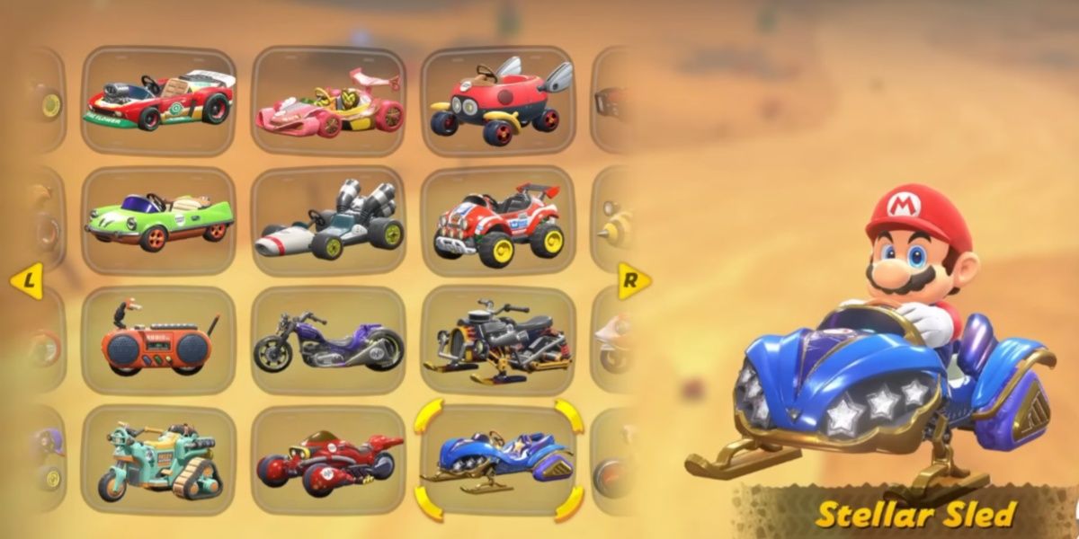 Stellar Sled Kart in Mario Kart World