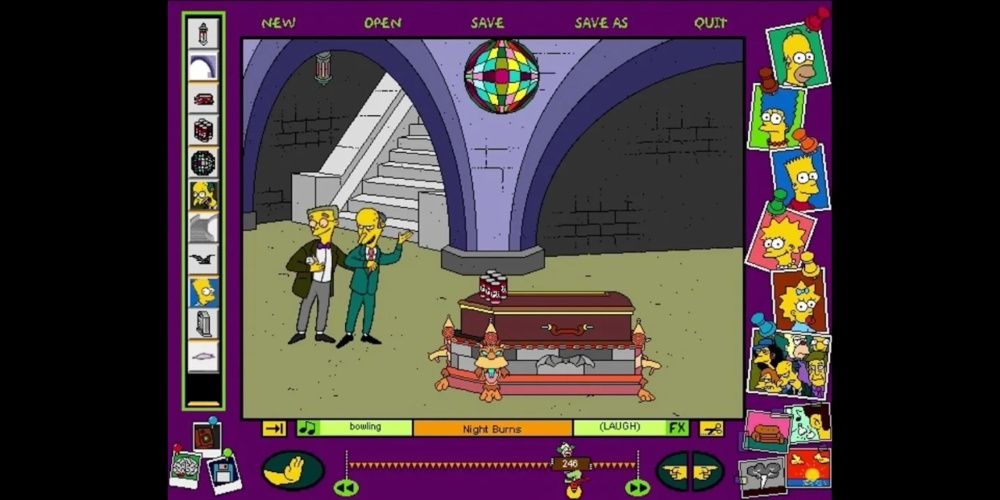 The-Simpsons-Cartoon-Studio-Editing-screen-featuring-Mr.-Burns-and-Smithers