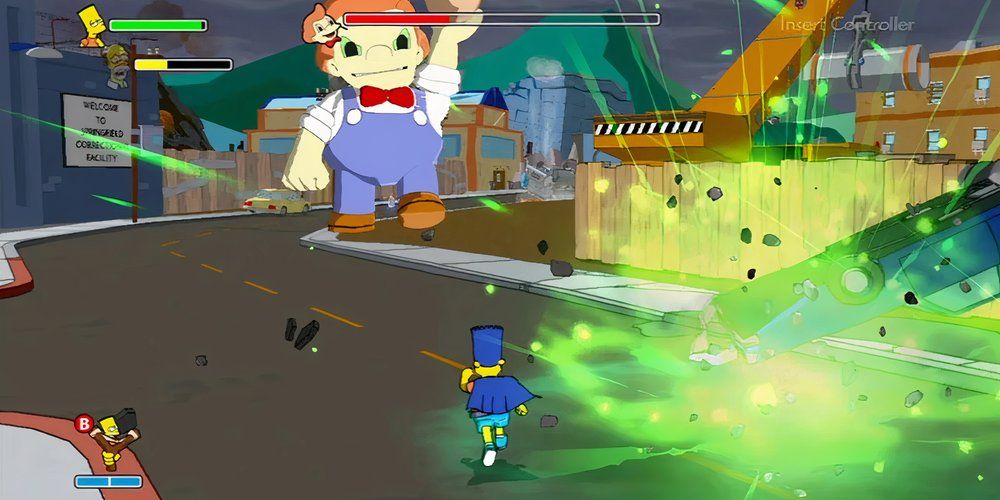 The-Simpsons-Game-Bartman-fighting-Lard-Lad-boss