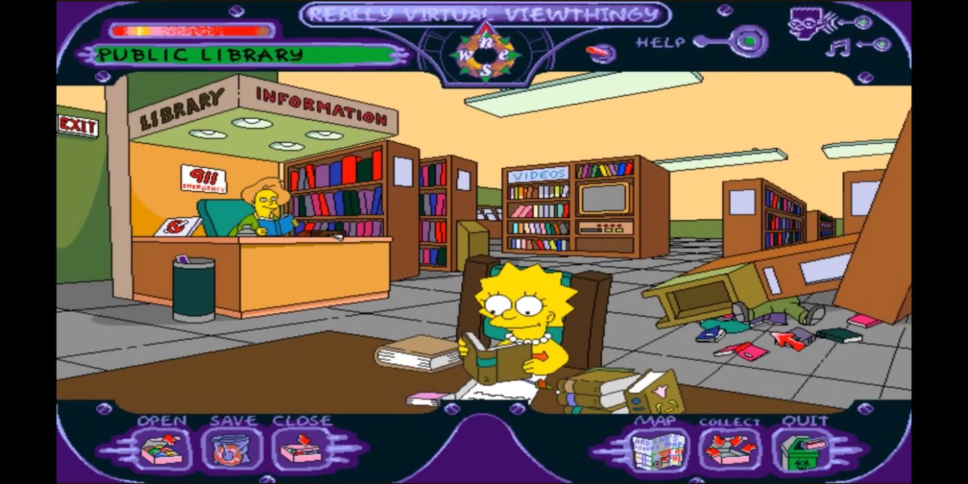 The-Simpsons-Virtual-Springfield-Lisa-Simpson-reading-in-the-library