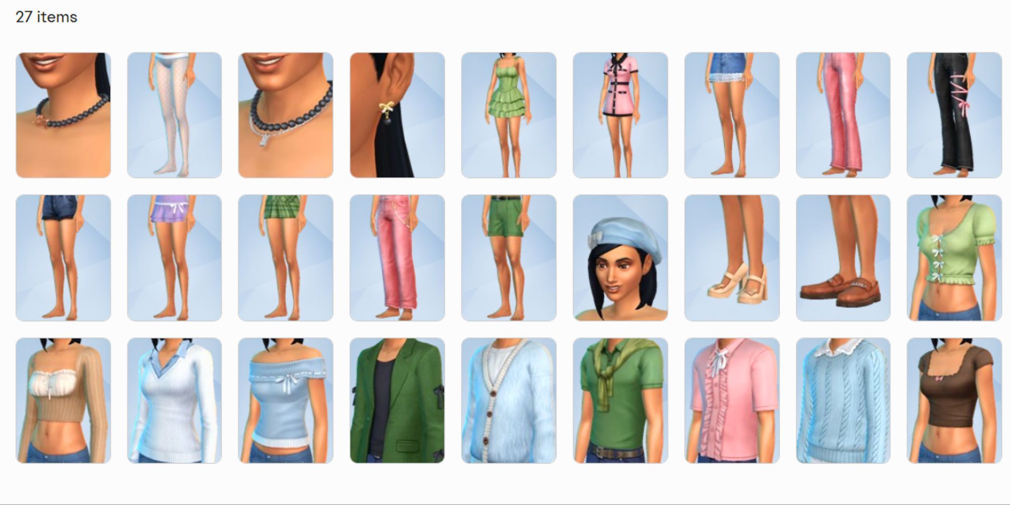 Clothes in the Sweet Allure Sims 4 kit