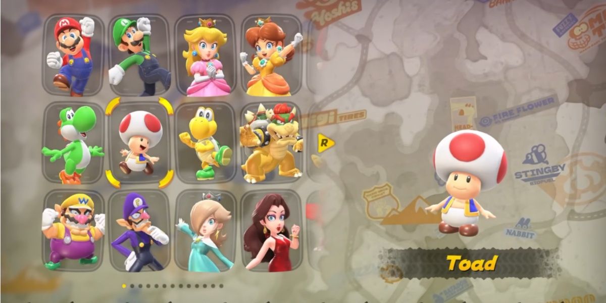 Toad Mario Kart World