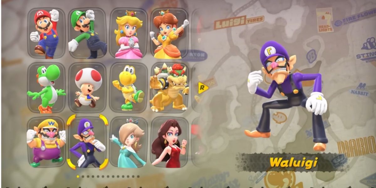 Waluigi Mario Kart World
