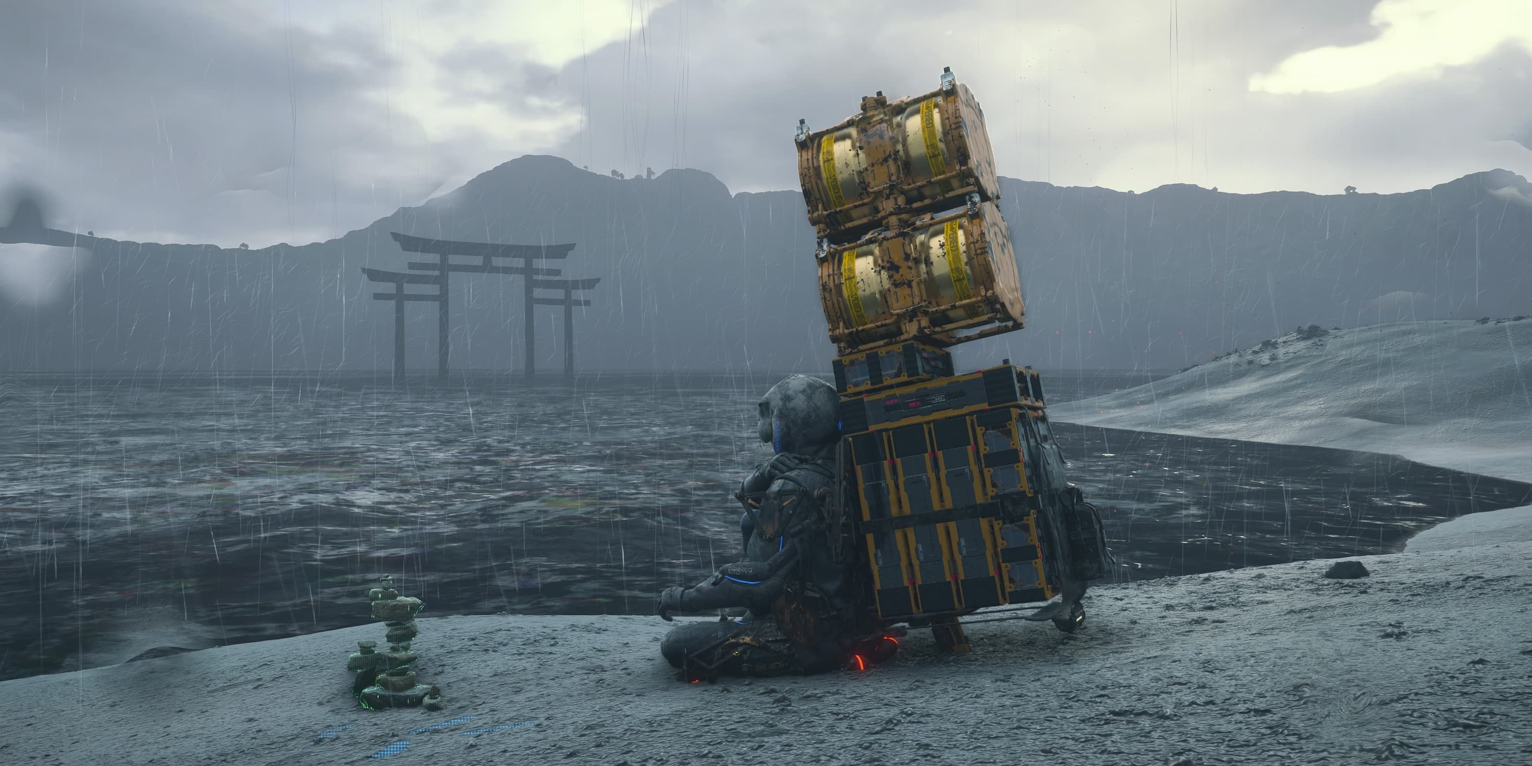 Screenshot of the Torii Gate in Death Stranding 2