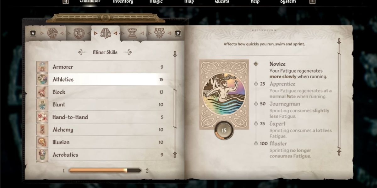 Athletics Skill in The Elder Scrolls IV: Oblivion Remastered