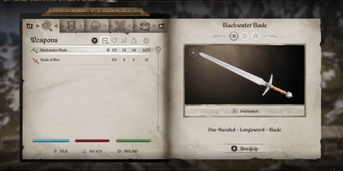 Blackwater Blade in The Elder Scrolls IV: Oblivion Remastered