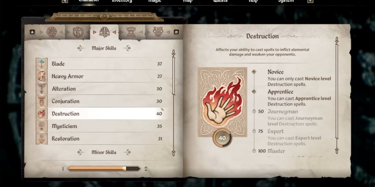 Destruction Skill in The Elder Scrolls IV: Oblivion Remastered