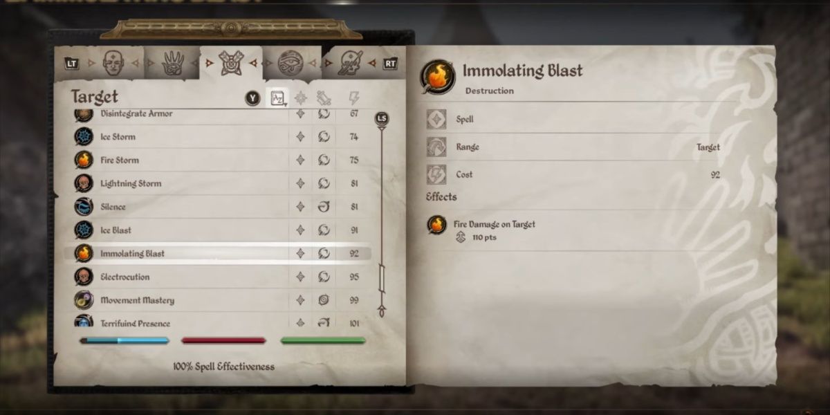 Immolating Blast Spell in The Elder Scrolls IV: Oblivion Remastered