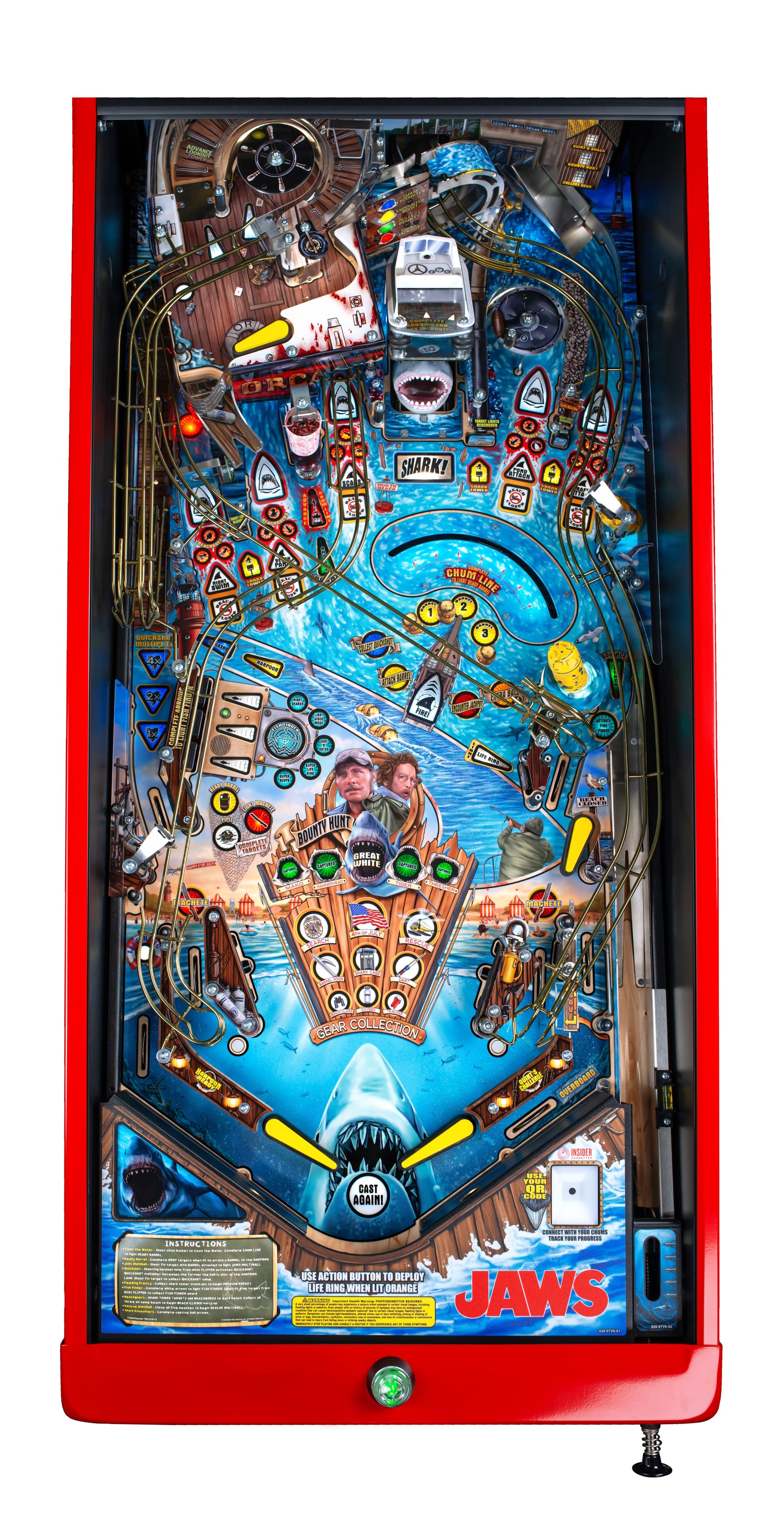 Jaws Pinball Getting Blood-Red Shiny Upgrade to 50th Anniversary ...