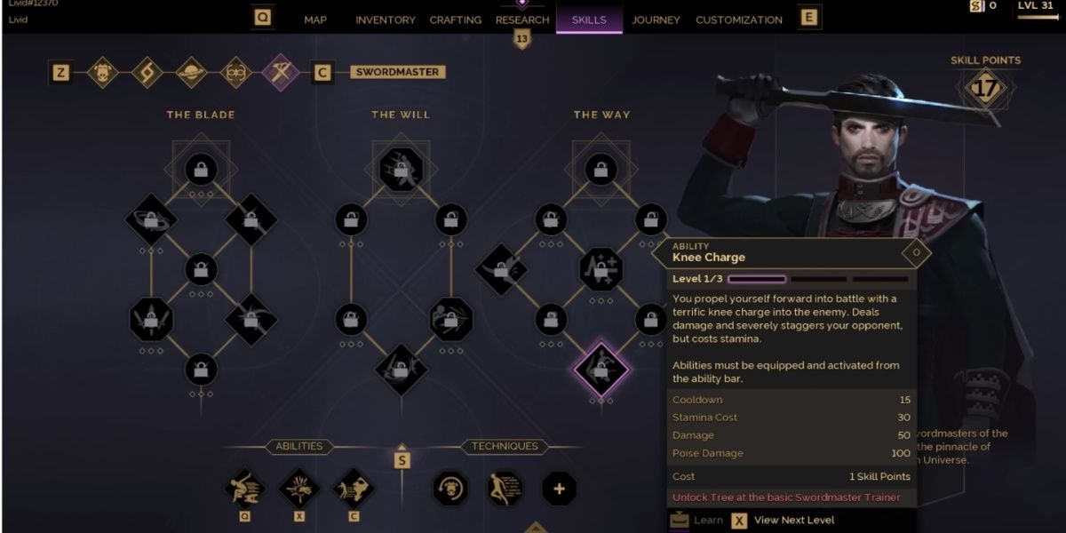 Knee Charge Skill in Dune: Awakening
