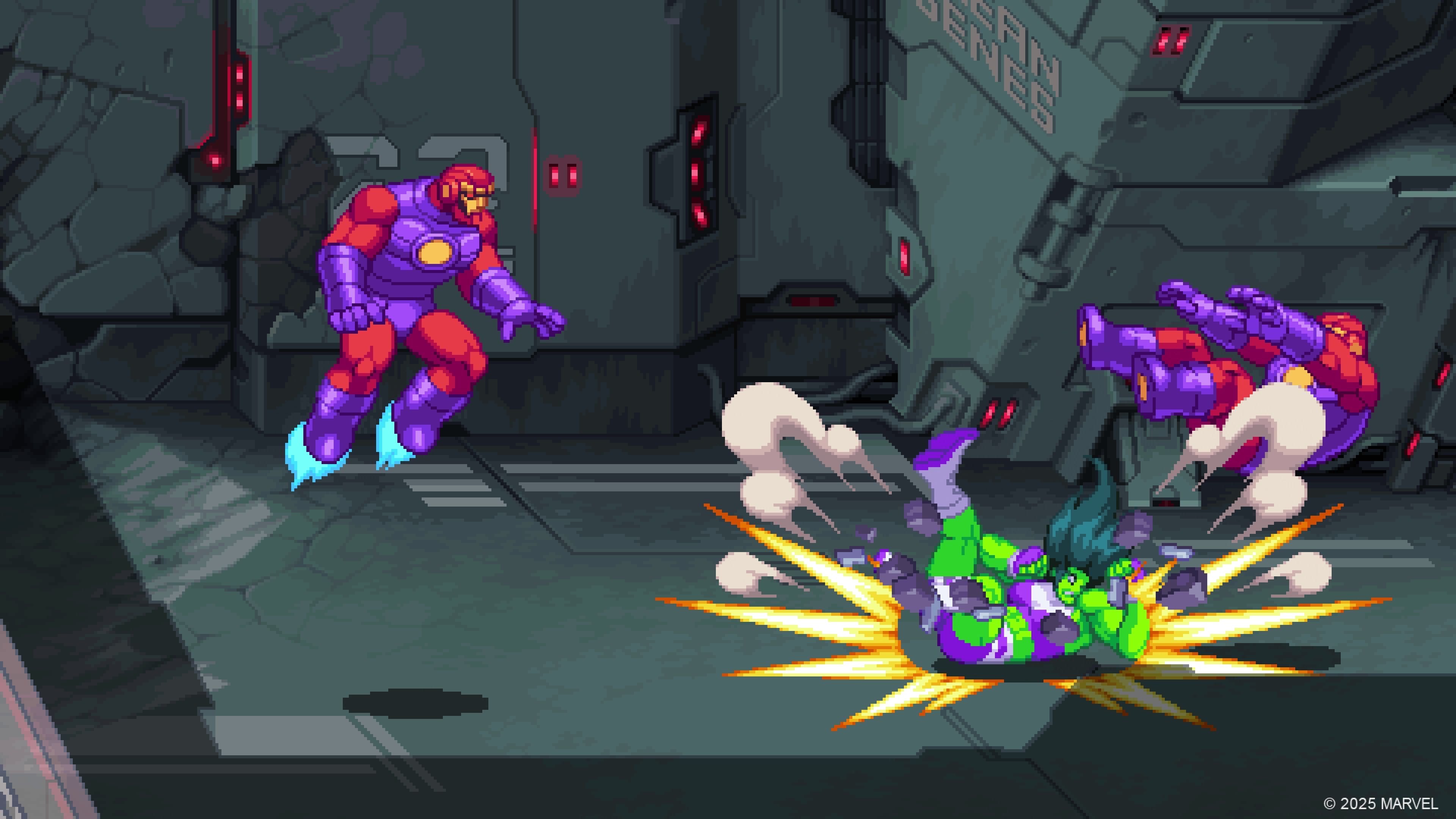Marvel Cosmic Invasion She-Hulk Fighting Sentinels