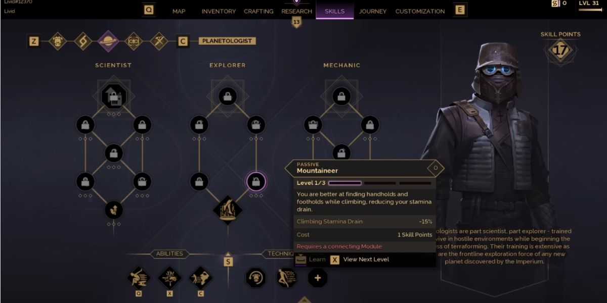 Mountaineer Skill in Dune: Awakening