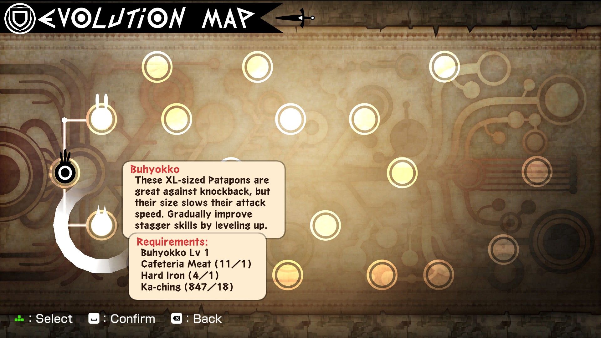 Patapon 1+2 Replay Evolution Map
