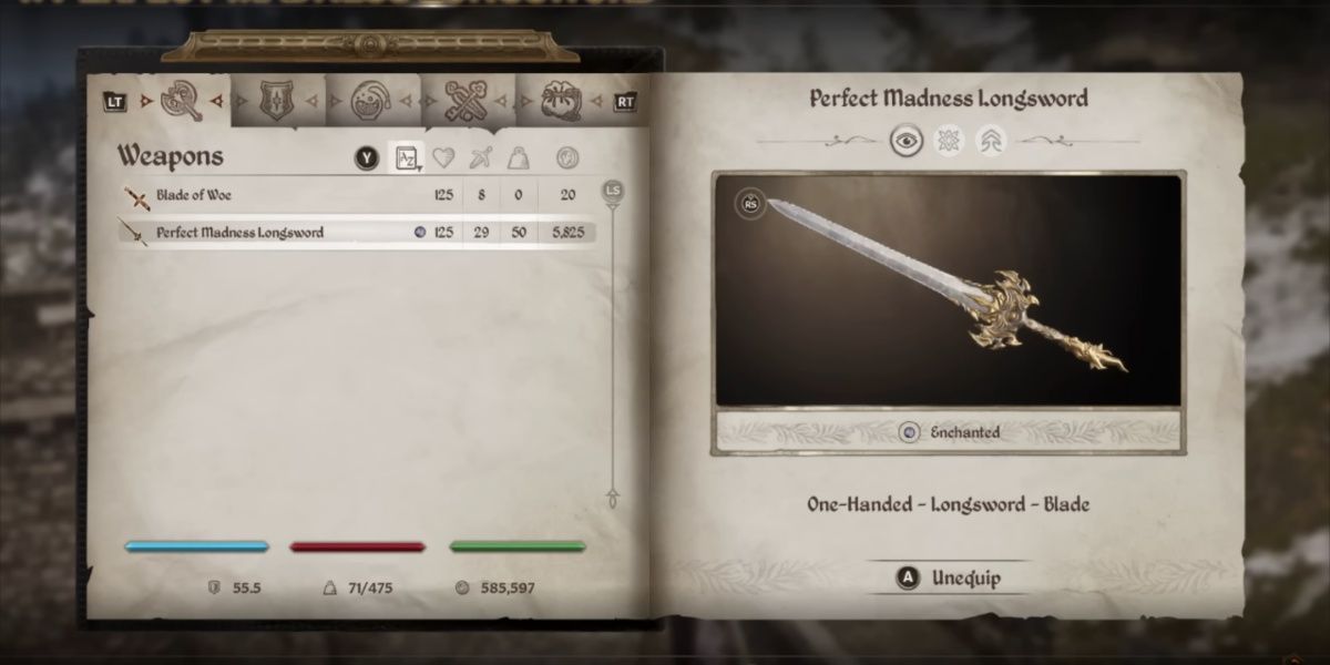 Perfect Madness Longsword in The Elder Scrolls IV: Oblivion Remastered