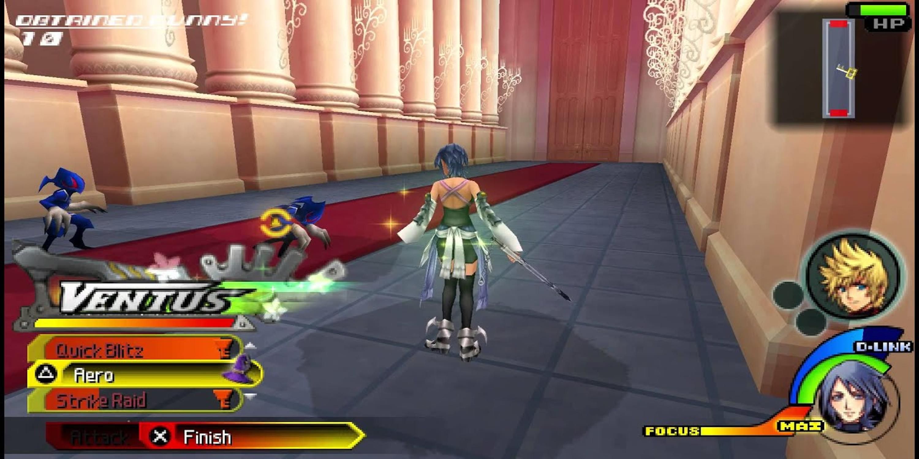 Playing as Aqua in Kingdom Hearts Birth by Sleep