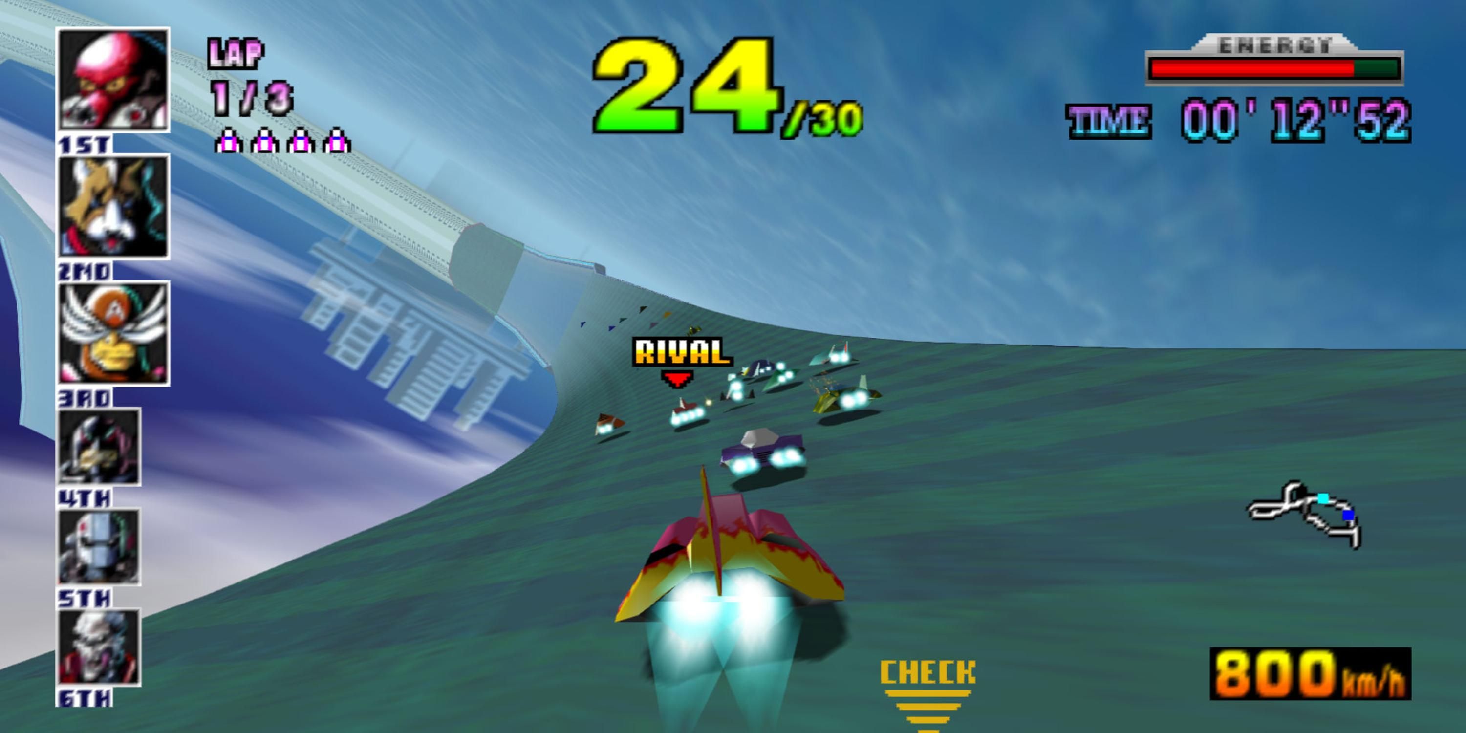 Racing at hyperfast speed in F-Zero X
