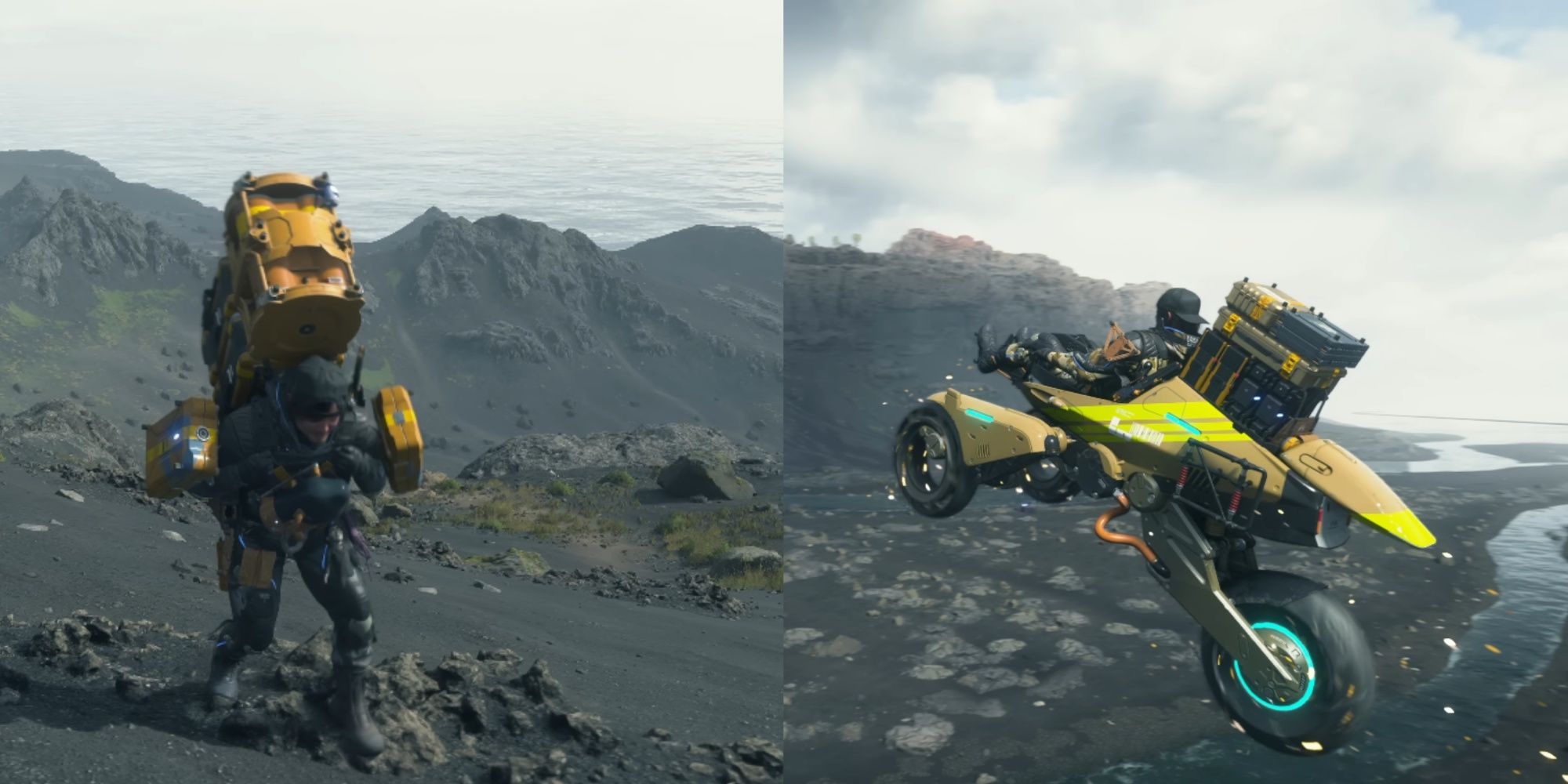 Running with Stealth and Driving a Vehicle Death Stranding 2: On the Beach
