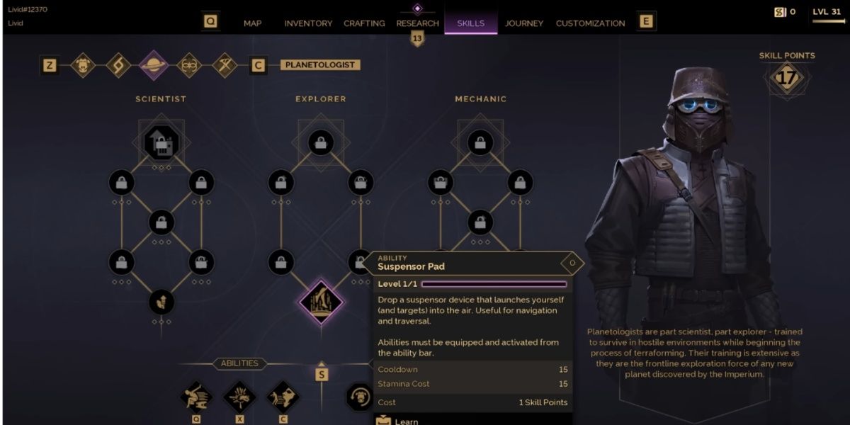 Suspensor Pad Skill in Dune: Awakening