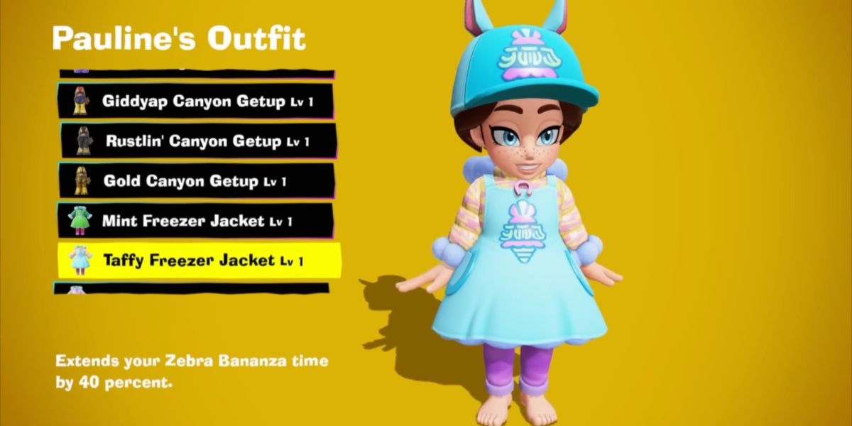 Taffy Freezer Jacket Outfit in Donkey Kong Bananza