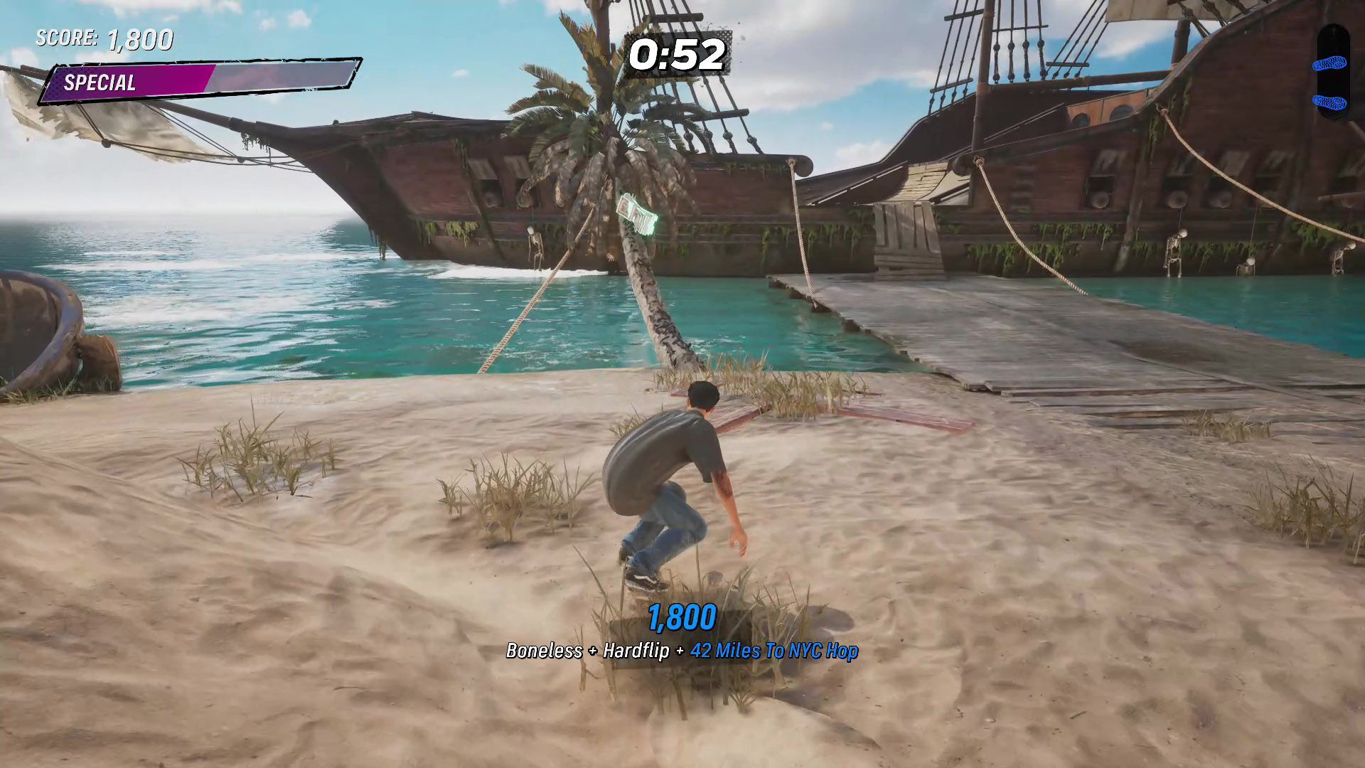 Tony Hawk's Pro Skater 3 Skater Island Cash Sand Tree