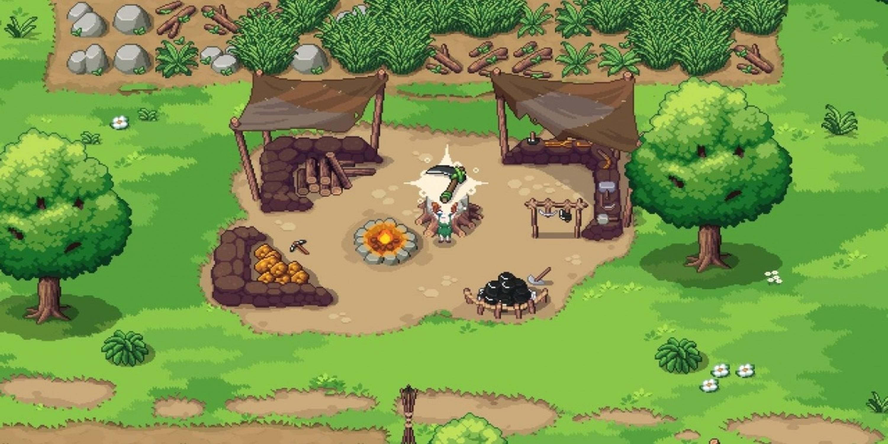 Unlocking a scythe in Roots of Pacha