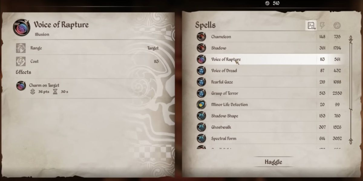 Voice of Rapture Spell in The Elder Scrolls IV: Oblivion Remastered
