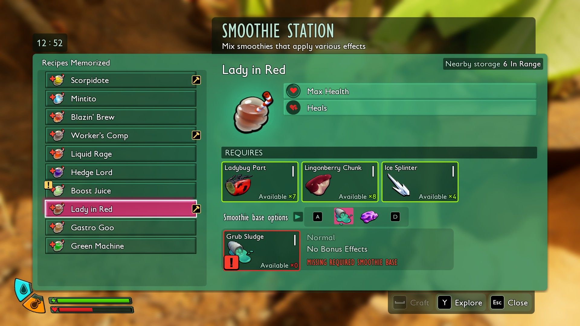 Lady in Red Smoothie Grounded 2