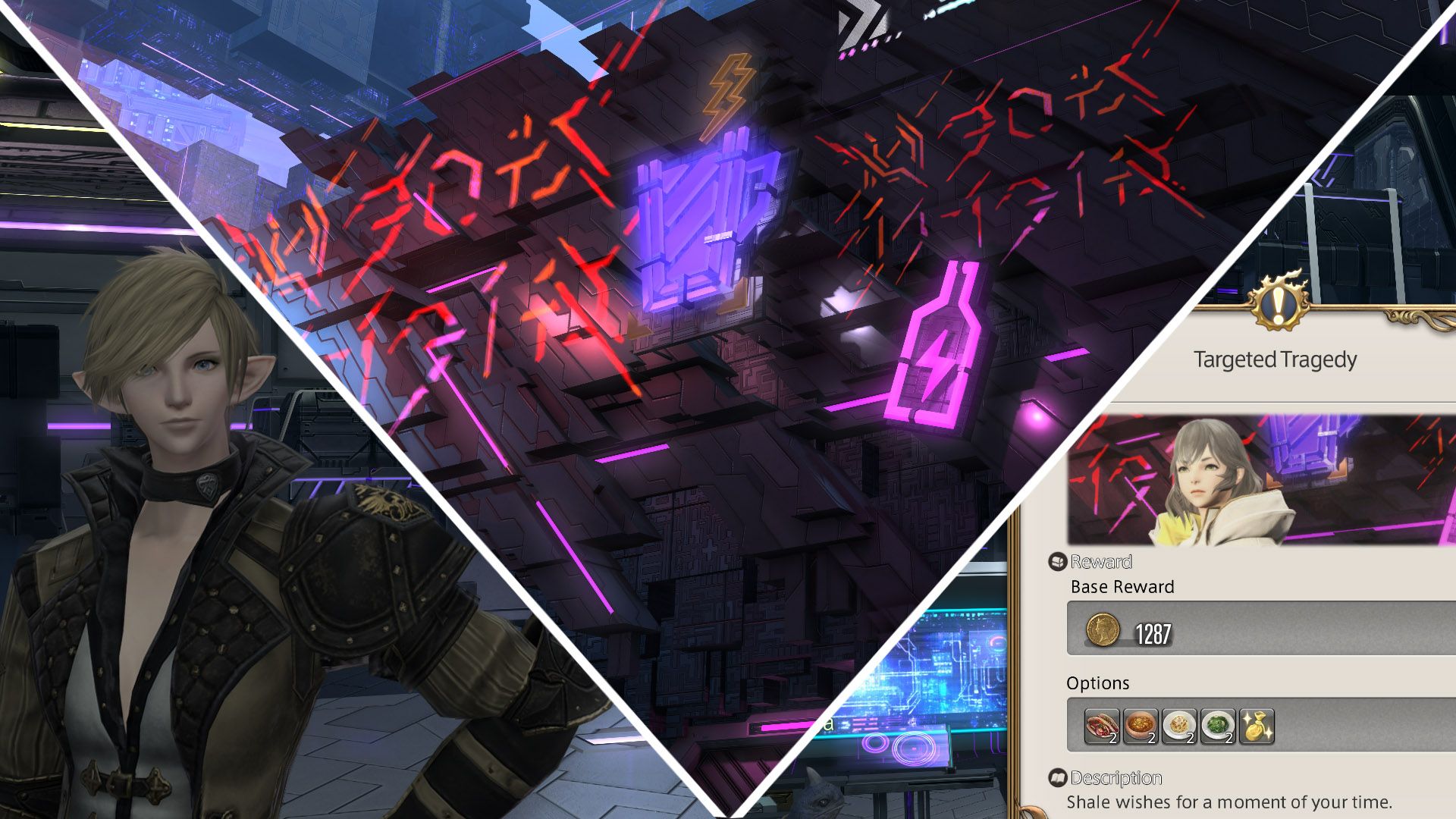 FFXIV Dawntrail Shae Neon Stein Bar Quest 7.3