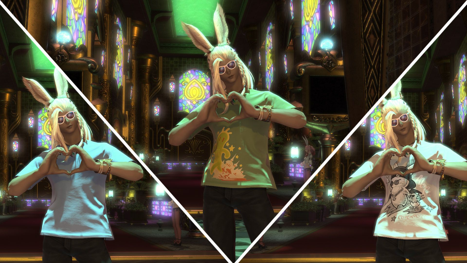 FFXIV Mascot T-Shirt Display