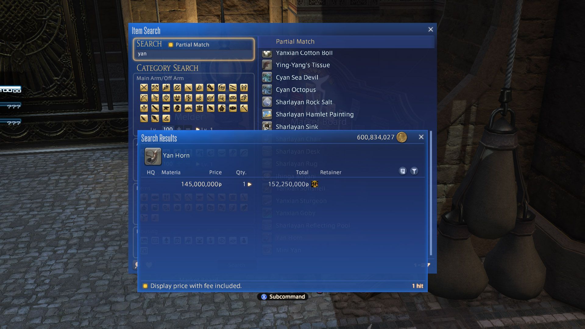 FFXIV Yan Mount Marketboard Horn