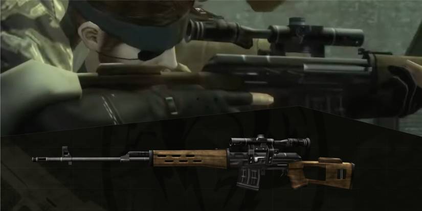 Metal-Gear-Solid-3-Split-Image-Naked-Snake-aiming-Sniper-Rifle-and-weapon-view-of-sniper-rifle-model