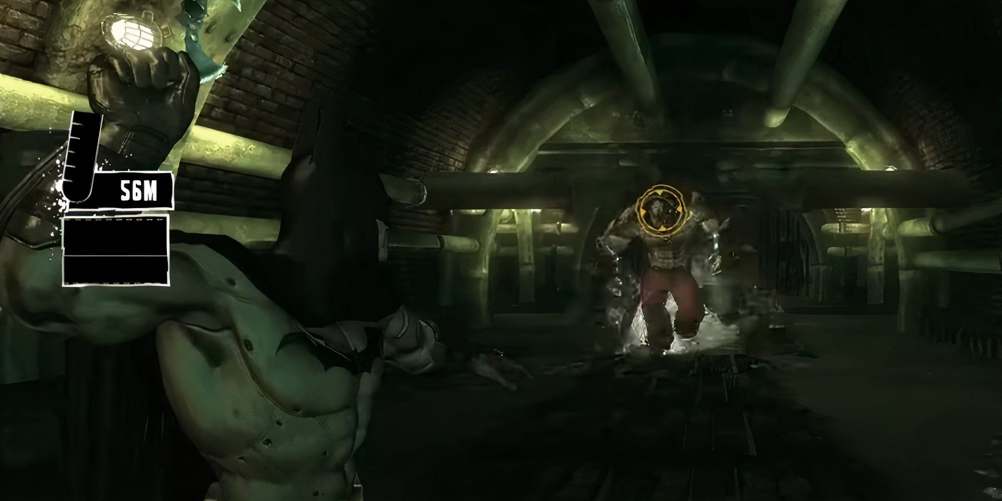 Arkham Asylum Croc Lair battle batman batarang