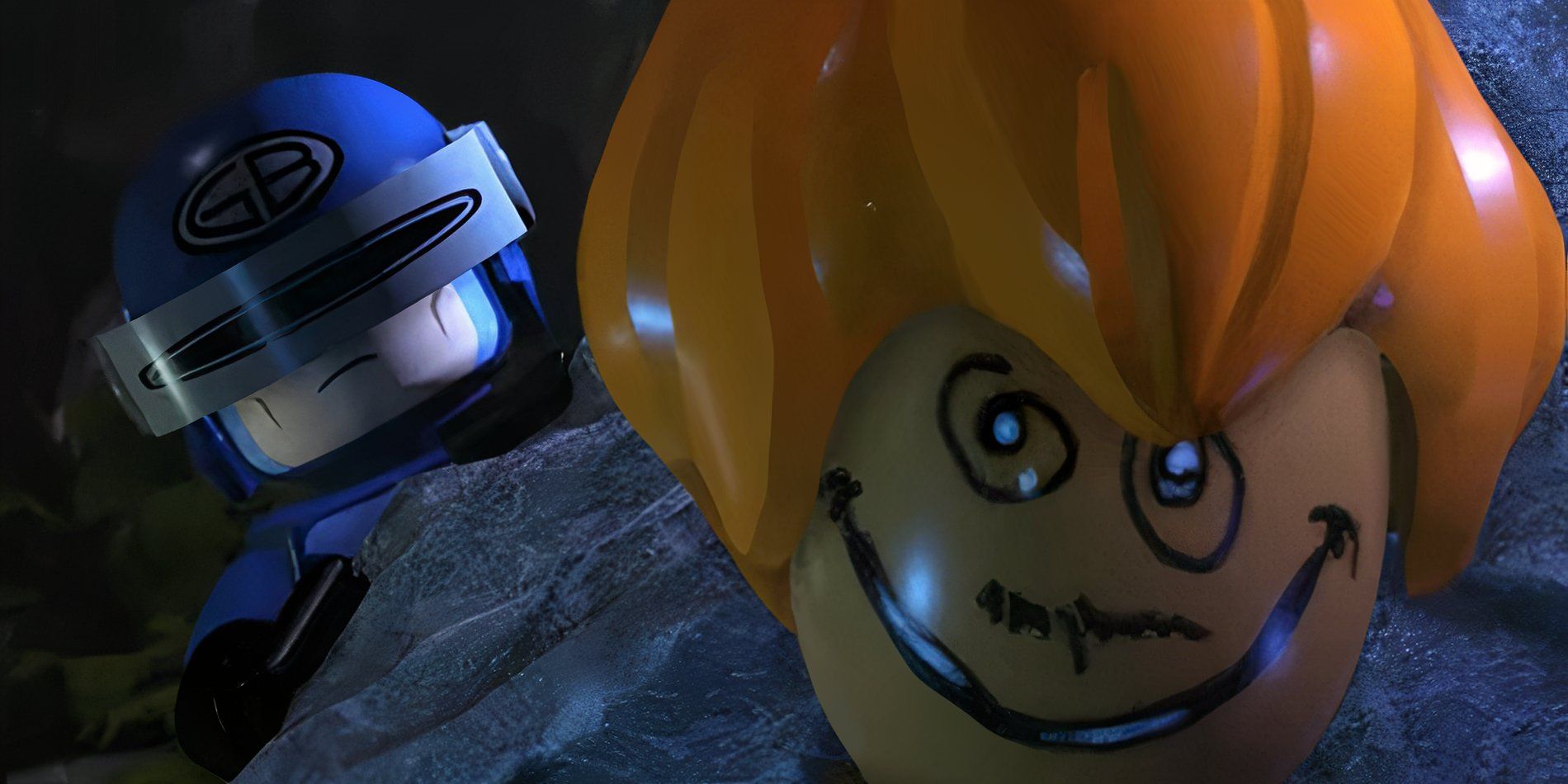 Lego Incredibles Gazer Beam in cave with Syndrome doll cutscene
