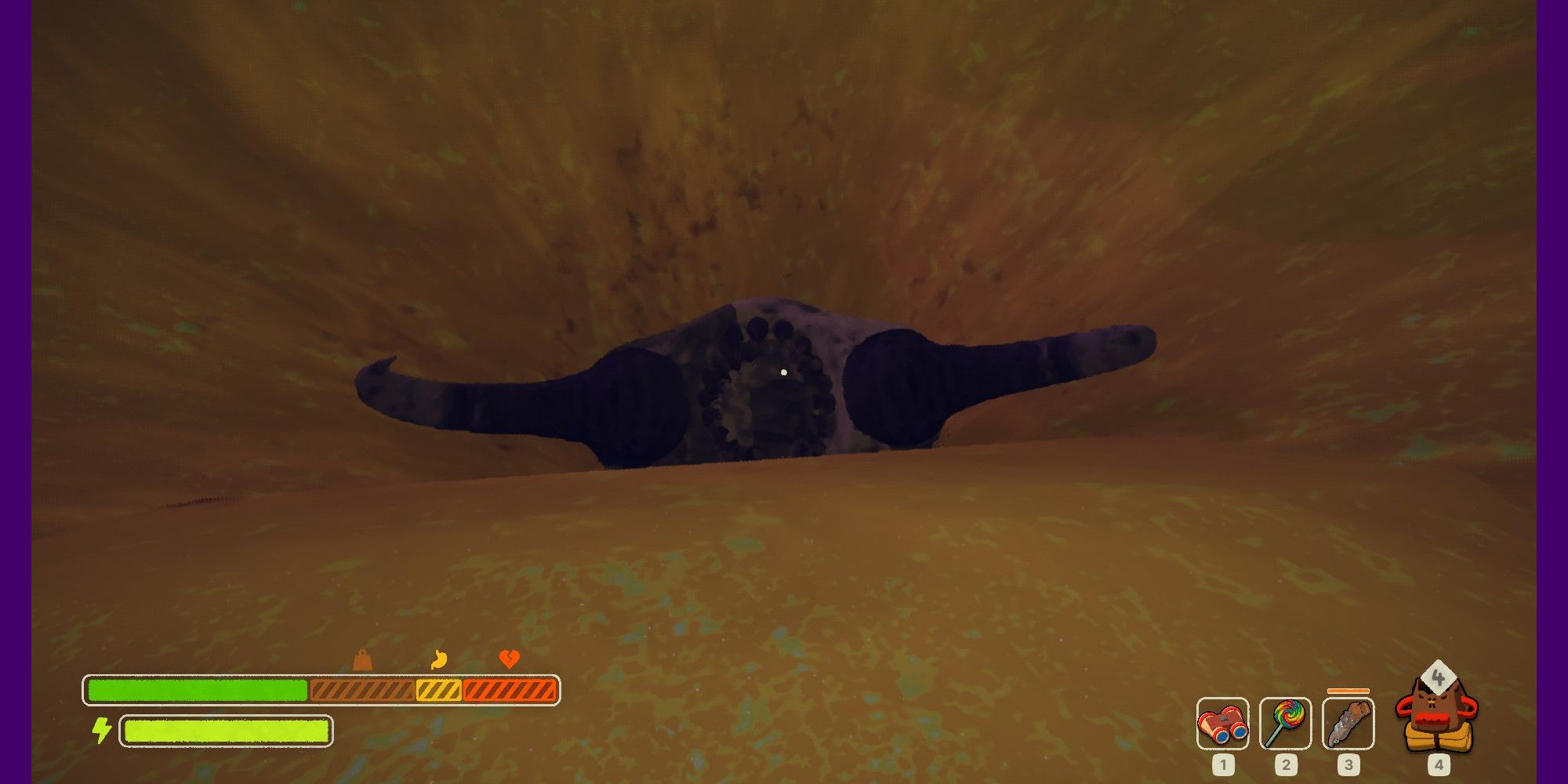 The Antlion emerging from its hole.