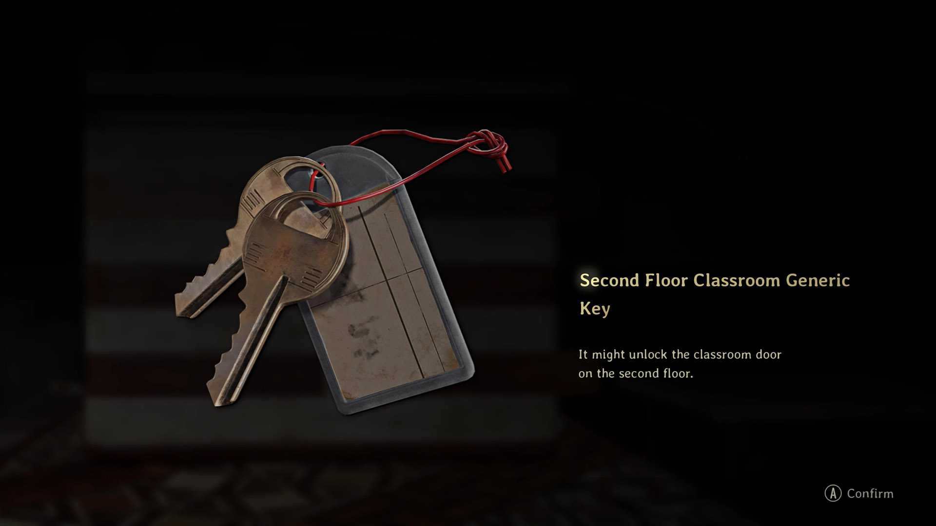 Genric Key Middle School Classroom Box Puzzle Solution in Silent Hill f