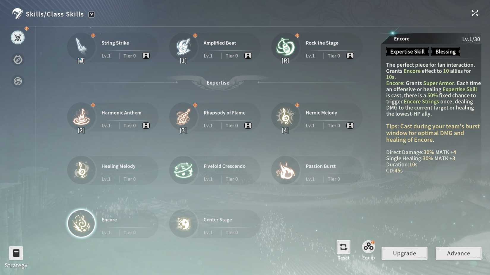 Blue Protocol Star Resonance Beat Habilidades del intérprete