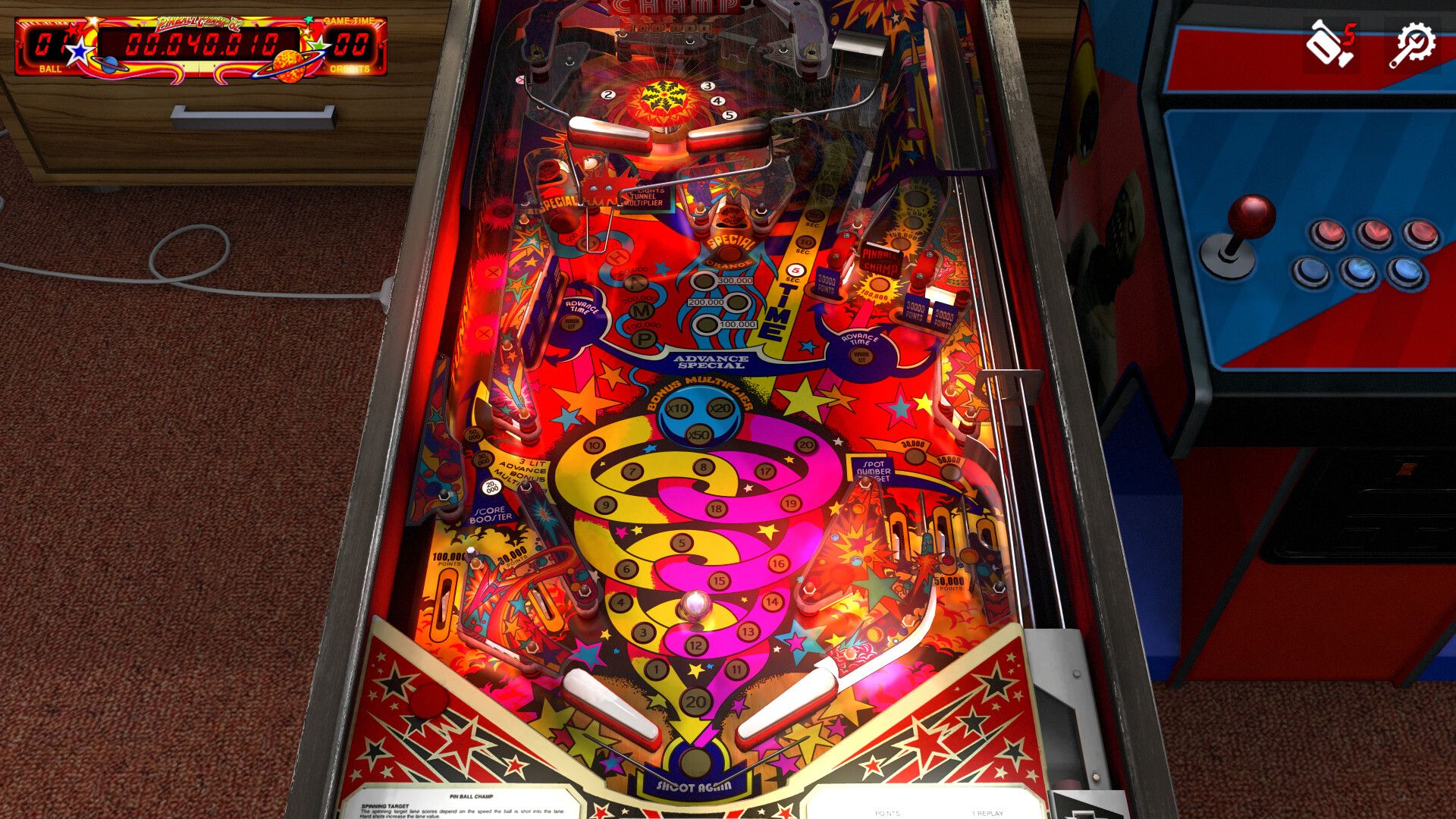 Long Trip Up the Shooter Lane Complete as Zaccaria Pinball